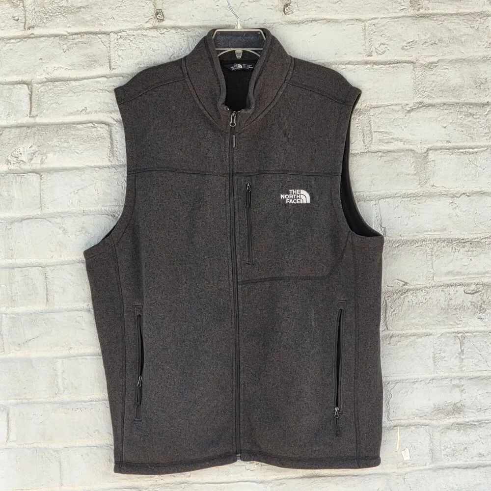 The North Face Gordon Lyons Fleece Vest Dark Charcoal Grey Men's XXL